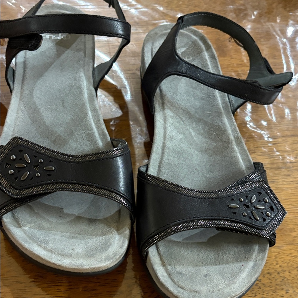 Dansko Black Strap Sandals